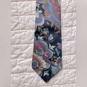 Mark Alexander Vintage Retro Paisley Floral Silk Neck Tie